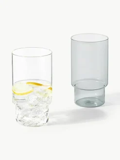 Mondgeblazen longdrinkglas Gustave, 4 stuks^Westwing Collection Hot