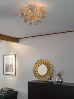 Mondgeblazen plafondlamp Gross met glazen bollen^By Rydens Clearance