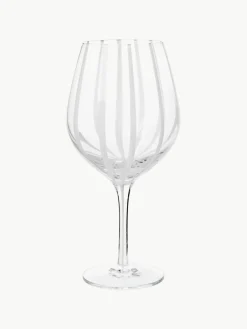 Mondgeblazen rode wijnglas Stripe^Broste Copenhagen Online