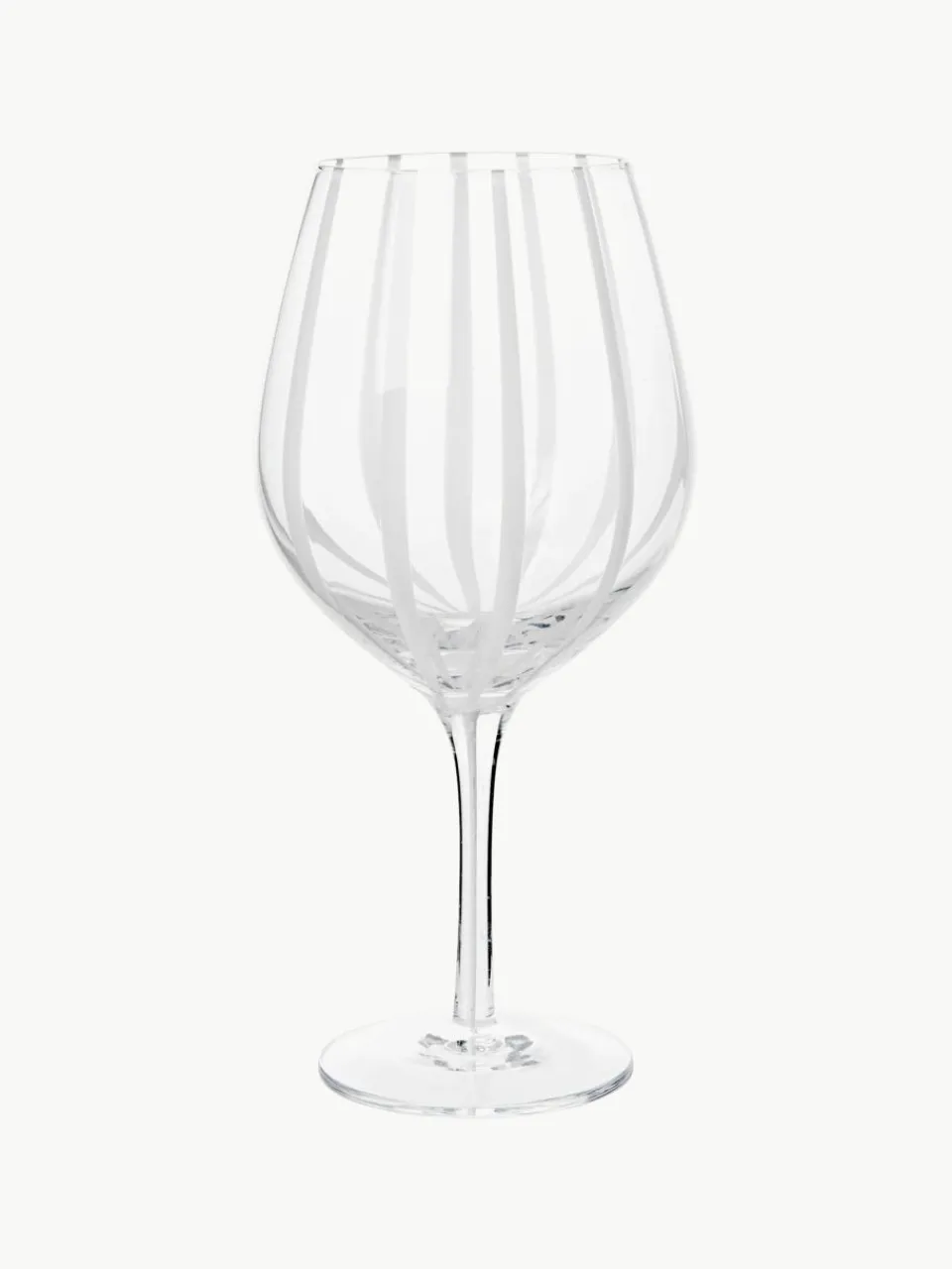 Mondgeblazen rode wijnglas Stripe^Broste Copenhagen Online