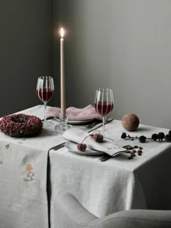 Mondgeblazen rode wijnglas Stripe^Broste Copenhagen Online