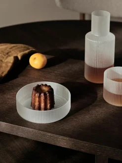Mondgeblazen serveerschalen Ripple met groefstructuur, 4 stuks^ferm LIVING New