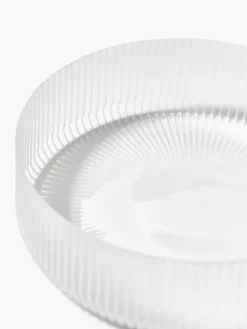 Mondgeblazen serveerschalen Ripple met groefstructuur, 4 stuks^ferm LIVING New