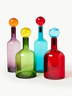 Mondgeblazen sierflessen Bubbles, 4-delig^Pols Potten Outlet
