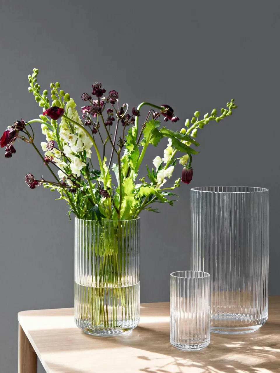 Mondgeblazen vaas Lyngby, H 25 cm^Lyngby Porcelaen Best