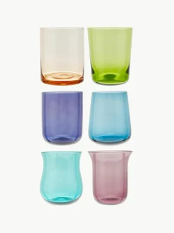 Mondgeblazen waterglazen Diseguale, set van 6^Bitossi Home Hot