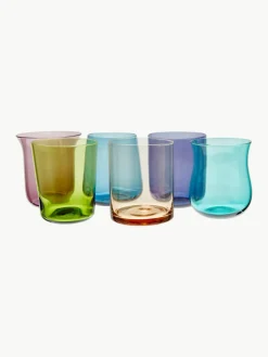 Mondgeblazen waterglazen Diseguale, set van 6^Bitossi Home Hot