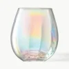 Mondgeblazen waterglazen Pearl met parelmoer glans, 4 stuks^Lsa International Clearance