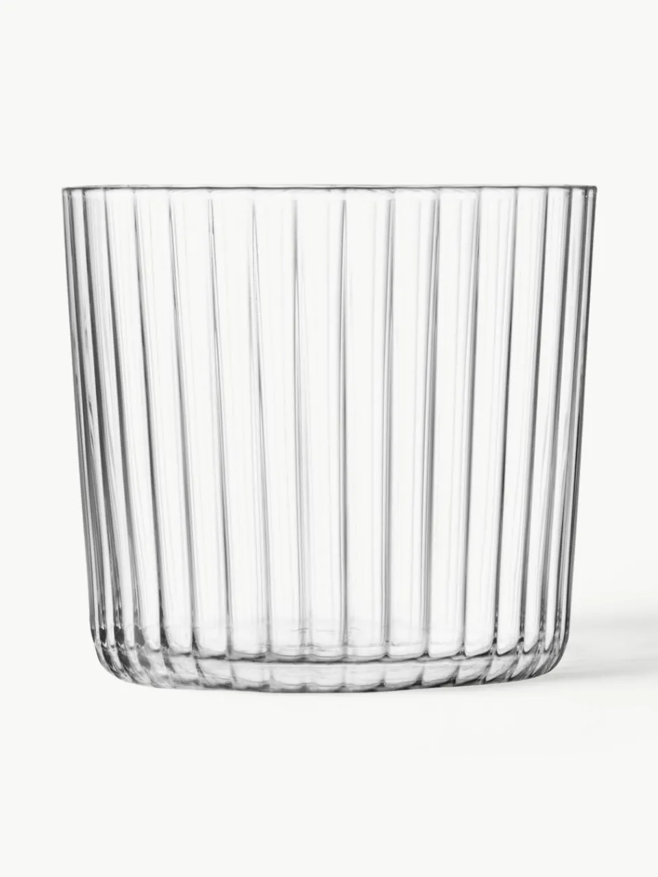 Mondgeblazen waterglazen Gio met groefstructuur, 4 stuks^Lsa International Best
