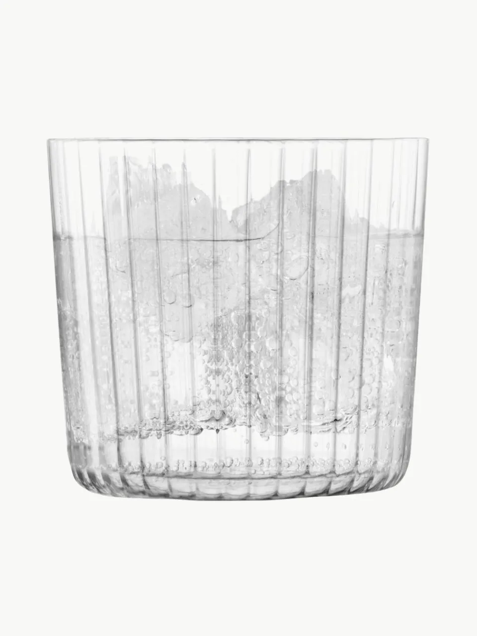 Mondgeblazen waterglazen Gio met groefstructuur, 4 stuks^Lsa International Best