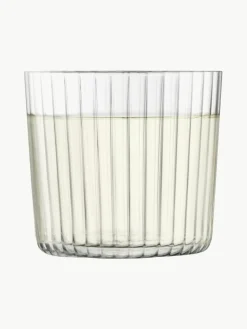 Mondgeblazen waterglazen Gio met groefstructuur, 4 stuks^Lsa International Best
