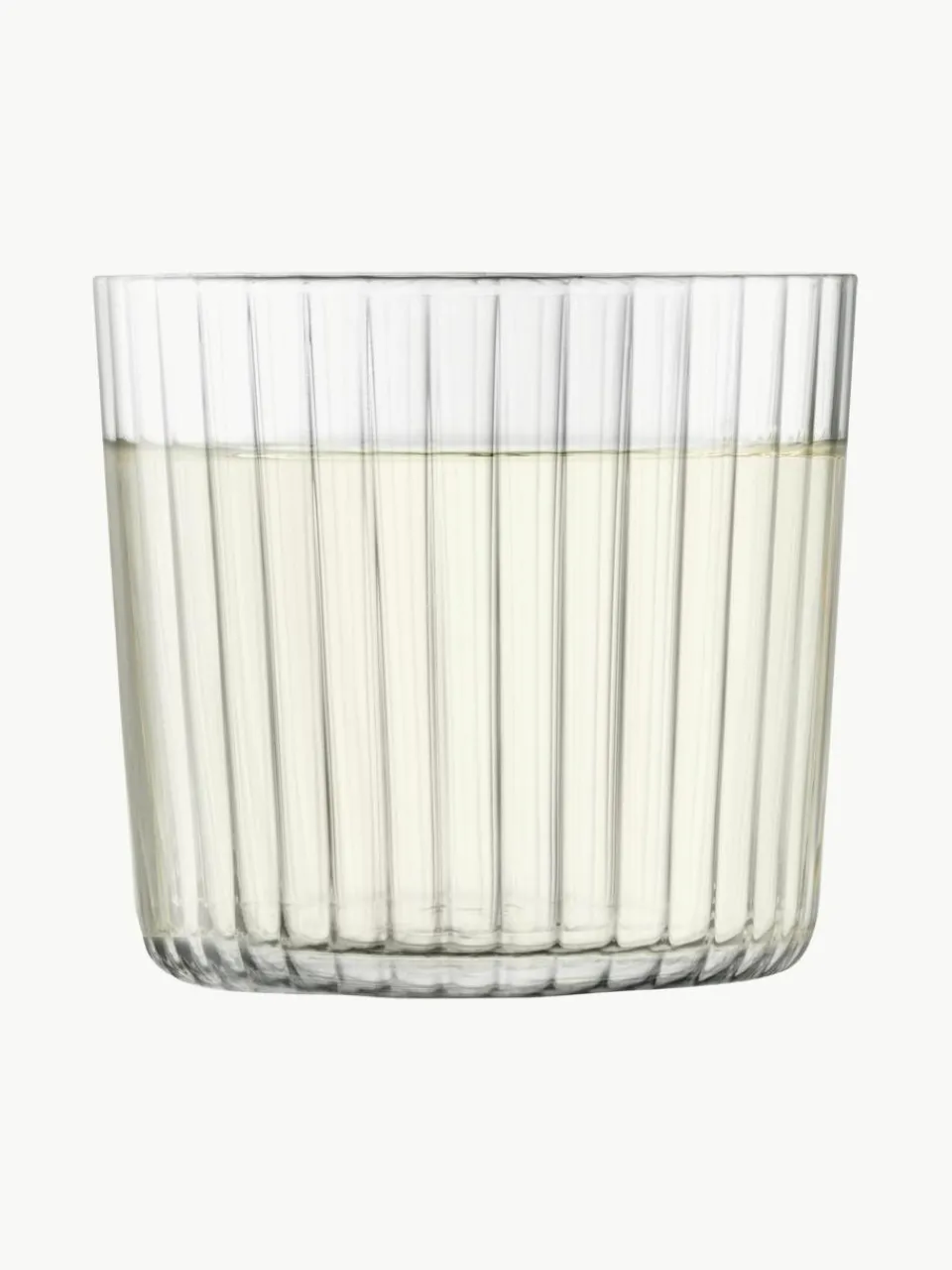 Mondgeblazen waterglazen Gio met groefstructuur, 4 stuks^Lsa International Best