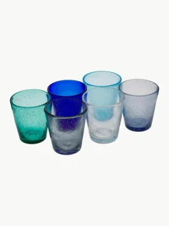 Mondgeblazen waterglazen Cancun met bubbles, 6-delig^Villa D'Este Home Tivoli Clearance