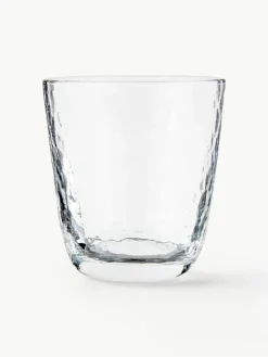 Mondgeblazen waterglazen Hammered, 4 stuks^Broste Copenhagen Discount