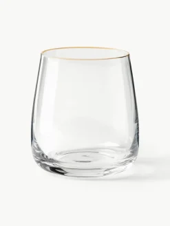 Mondgeblazen waterglazen Ellery, 4 stuks^Westwing Collection Fashion