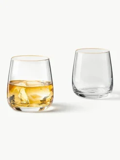 Mondgeblazen waterglazen Ellery, 4 stuks^Westwing Collection Fashion