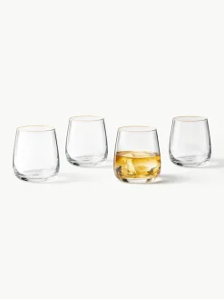 Mondgeblazen waterglazen Ellery, 4 stuks^Westwing Collection Fashion