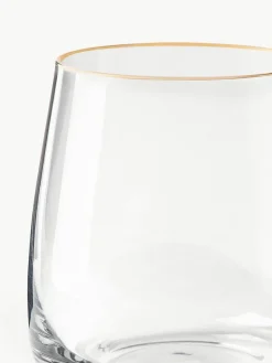 Mondgeblazen waterglazen Ellery, 4 stuks^Westwing Collection Fashion