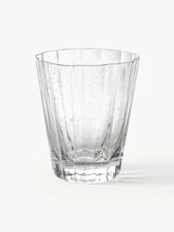 Mondgeblazen waterglazen Scallop Glasses met groefstructuur, 4 stuks^Westwing Collection Outlet