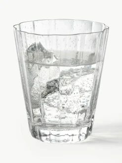 Mondgeblazen waterglazen Scallop Glasses met groefstructuur, 4 stuks^Westwing Collection Outlet