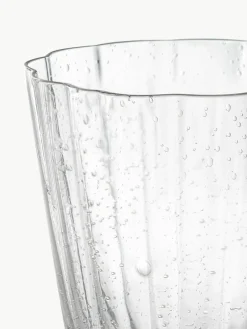 Mondgeblazen waterglazen Scallop Glasses met groefstructuur, 4 stuks^Westwing Collection Outlet