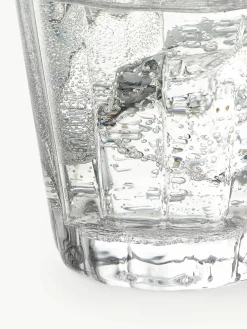 Mondgeblazen waterglazen Scallop Glasses met groefstructuur, 4 stuks^Westwing Collection Outlet