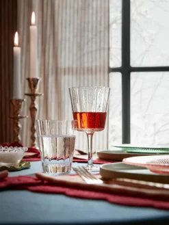 Mondgeblazen waterglazen Scallop Glasses met groefstructuur, 4 stuks^Westwing Collection Outlet