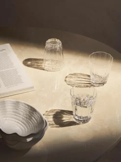 Mondgeblazen waterglazen Scallop Glasses met groefstructuur, 4 stuks^Westwing Collection Outlet