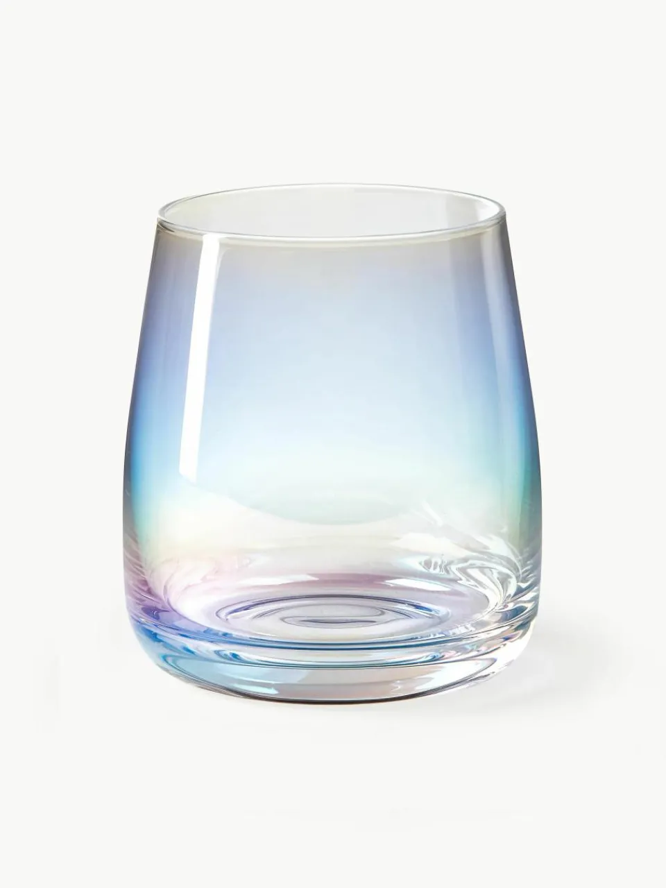 Mondgeblazen waterglazen Rainbow, iriserend, 4 stuks^Westwing Collection Online