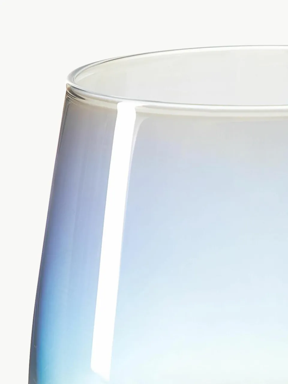 Mondgeblazen waterglazen Rainbow, iriserend, 4 stuks^Westwing Collection Online
