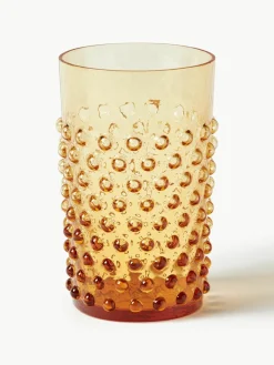 Mondgeblazen waterglazen Hobnail, 6 stuks^ANNA VON LIPA New