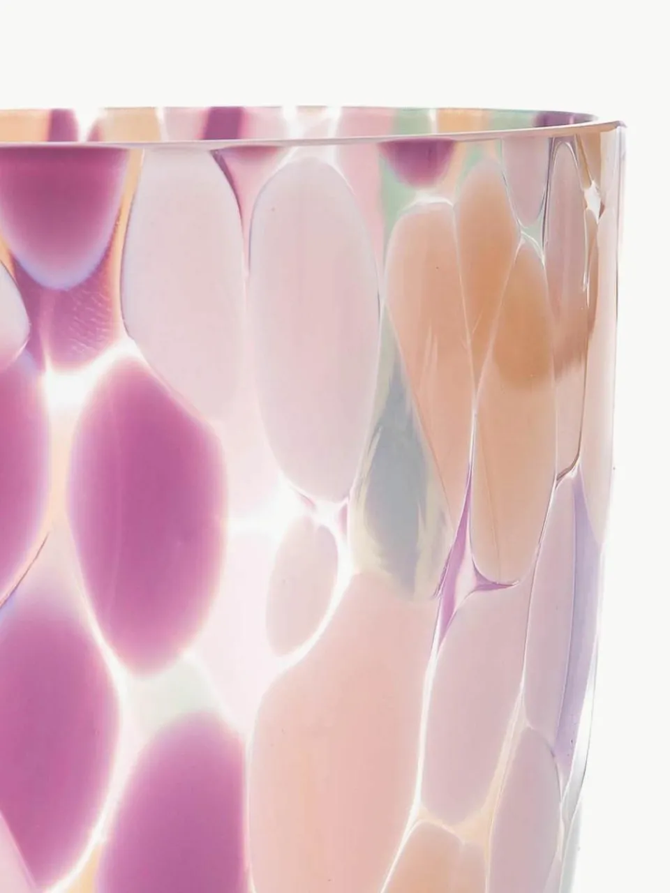 Mondgeblazen waterglazen Big Confetti, 6 stuks^ANNA VON LIPA New