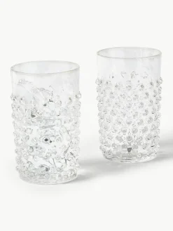 Mondgeblazen waterglazen Hobnail, 6 stuks^ANNA VON LIPA Fashion