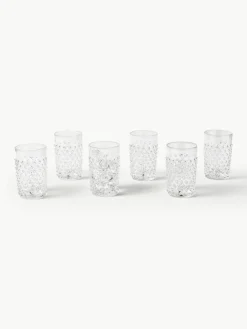 Mondgeblazen waterglazen Hobnail, 6 stuks^ANNA VON LIPA Fashion