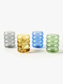 Mondgeblazen waterglazen Bubbly, set van 4^Westwing Collection Outlet