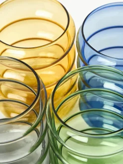 Mondgeblazen waterglazen Bubbly, set van 4^Westwing Collection Outlet