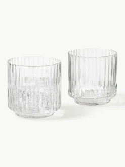 Mondgeblazen waterglazen Aleo, 4 stuks^Westwing Collection Hot