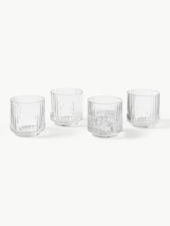 Mondgeblazen waterglazen Aleo, 4 stuks^Westwing Collection Hot