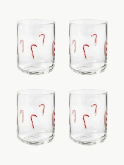 Mondgeblazen waterglazen Candy, 4 stuks^Westwing Collection Online