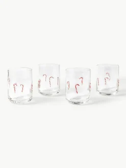 Mondgeblazen waterglazen Candy, 4 stuks^Westwing Collection Online
