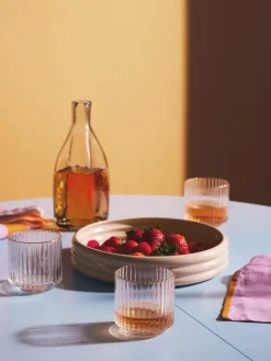 Mondgeblazen waterglazen Aleo met goudkleurige rand, 4 stuks^Westwing Collection Clearance