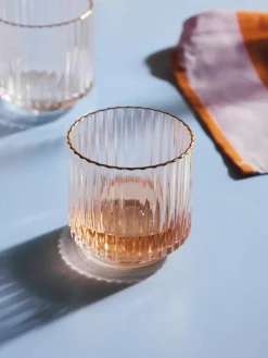 Mondgeblazen waterglazen Aleo met goudkleurige rand, 4 stuks^Westwing Collection Clearance