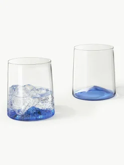 Mondgeblazen waterglazen Hadley, 4 stuks^Westwing Collection Best