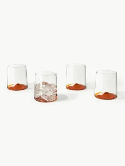 Mondgeblazen waterglazen Hadley, 4 stuks^Westwing Collection Clearance