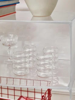 Mondgeblazen waterglazen Bubbly, 4 stuks^Westwing Collection Fashion