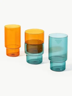 Mondgeblazen waterglazen Gustave, 4 stuks^Westwing Collection New