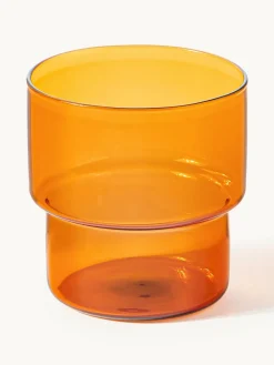 Mondgeblazen waterglazen Gustave, 4 stuks^Westwing Collection New