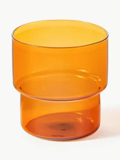 Mondgeblazen waterglazen Gustave, 4 stuks^Westwing Collection New