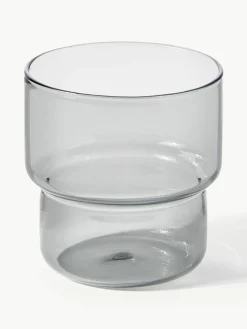 Mondgeblazen waterglazen Gustave, 4 stuks^Westwing Collection New