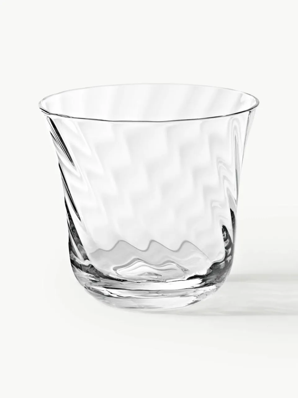Mondgeblazen waterglazen Swirl, 4 stuks^Westwing Collection Clearance